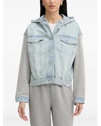 Liu Jo - Hooded Denim Jacket - Lyst