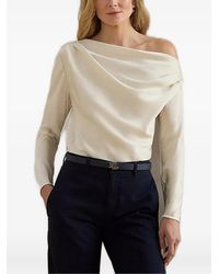 Ralph Lauren - Blouse Drapée À Manches Longues - Lyst