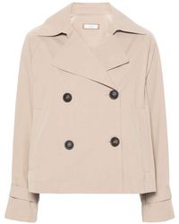 Peserico - Double-breasted Trench Jacket - Lyst