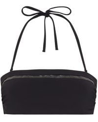 Brunello Cucinelli - Bikinitop Verfraaid Met Monili-Ketting - Lyst