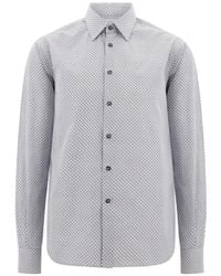 Ferragamo - Micro-Patterned Shirt - Lyst