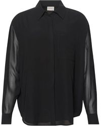 Calvin Klein - Sheer-Panel Shirt - Lyst