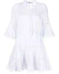 Charo Ruiz - Vestido camisero con detalle de encaje - Lyst