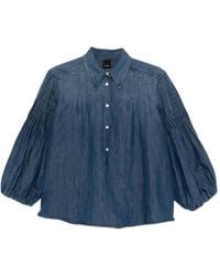 Pinko - Geplooide Blouse Met Knopen - Lyst