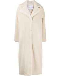Stand Studio Maxi Faux-shearling Coat - White