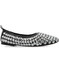 Tory Burch - Leather Ballet Flats With Studs - Lyst