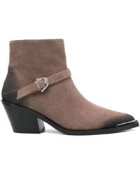 Coccinelle - Schnallenverschluss-Stiefel mit spitzer Kappe - Lyst