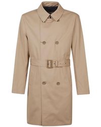 Herno - Double-Breasted Belted Coat - Lyst