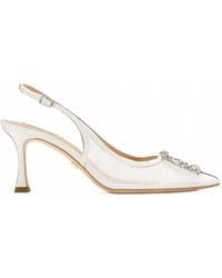 Badgley Mischka - Yuta Crystal-Embellished Mesh Pumps - Lyst
