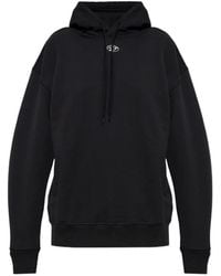DIESEL - F-Buxt-Hood-Ood Logo-Plaque Drawstring Hoodie - Lyst