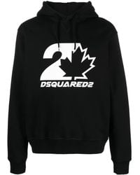 DSquared² - Logo Cotton Hoodie - Lyst