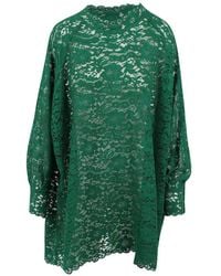 Gianluca Capannolo - Lace-Embroidered Scalloped-Edge Dress - Lyst