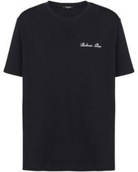 Balmain - Camiseta con logo bordado - Lyst