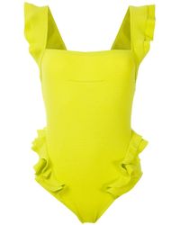 Clube Bossa Bañador Barbette con volantes - Amarillo