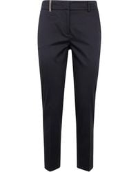 Peserico - Light Cotton Satin Stretch Trousers - Lyst