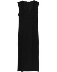 Patrizia Pepe - Square-Neck Midi Dress - Lyst