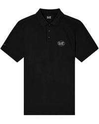 EA7 - Logo-Print Short-Sleeve Polo Shirt - Lyst