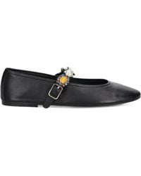 Jeffrey Campbell - Amarissa Embellished Buckled Ballet Flats - Lyst