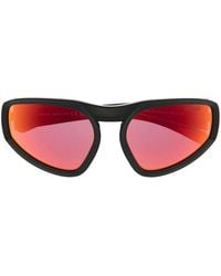 Moncler - Pentragra Shield-Frame Sunglasses - Lyst