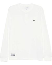 Lacoste - Logo-Patch Waffle-Knit Polo Shirt - Lyst