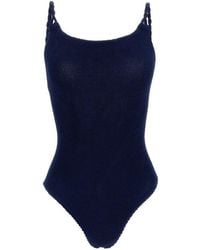 Hunza G - Camille Crinkle-Effect Swimsuit - Lyst