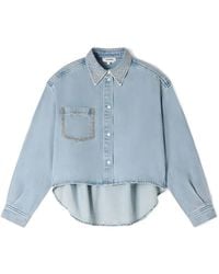 Sandro - Camisa Corta Con Apliques De Strass - Lyst