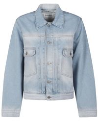 Victoria Beckham - Logo-Patch Denim Jacket - Lyst