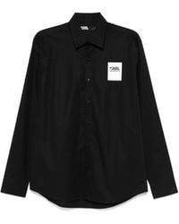 KARL LAGERFELD - Logo-Patch Shirt - Lyst