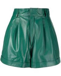 Manokhi - High-waist Leather Shorts - Lyst