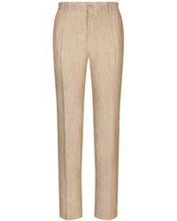 Dolce & Gabbana - Linen Tailored Trousers - Lyst