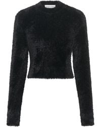 Marine Serre - Fluffy-Knit Crew-Neck Sweater - Lyst