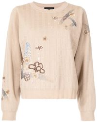 Shiatzy Chen - Embroidered Crew-Neck Jumper - Lyst