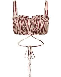 Nicholas - Tracy Sleeveless Silk Cropped Top - Lyst