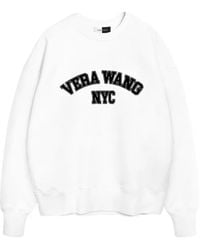 Vera Wang - Sweat Oversize College À Col Rond En Coton - Lyst