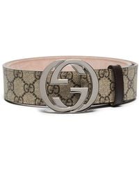 Gucci - GG Supreme Belt With G Buckle - Lyst