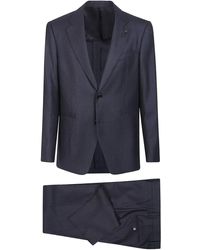 Lardini - Checked wool suit - Lyst