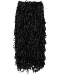 Co. - Fringed-Embellished Midi Skirt - Lyst