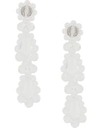 Simone Rocha Oorhangers Met Kralen - Wit