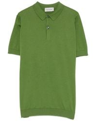 John Smedley - Button Polo Shirt - Lyst