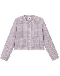 B+ AB - Tweed-Effect Button-Up Jacket - Lyst