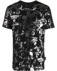 Philipp Plein Dollar Print T-shirt - Black