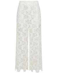 MEIMEIJ - Guipure-Lace Palazzo Pants - Lyst