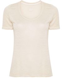 120% Lino - Ribbed Linen T-shirt - Lyst