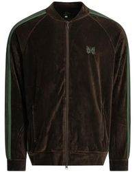 Needles - Track Side-Stripe Zip-Up Cotton Sweatshirt - Lyst