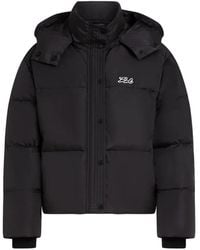 KARL LAGERFELD - Short Hooded Puffer Jacket - Lyst