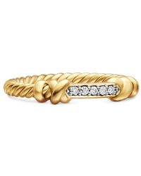 David Yurman - 18K Petite Helena Wrap Diamond Band Ring (4Mm) - Lyst