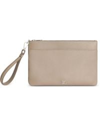 Dolce & Gabbana - Calfskin Toiletry Bag With Logo - Lyst