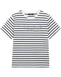 Weekend by Maxmara - Striped Logo-Embroidered T-Shirt - Lyst