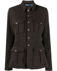 Polo Ralph Lauren - Cotton-wool Herringbone Shirt Jacket - Lyst