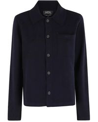 A.P.C. - Buttoned Pocket Cardigan - Lyst